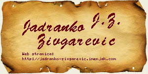 Jadranko Zivgarević vizit kartica
